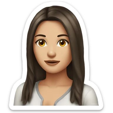 Beautiful brunette girl pretty sticker