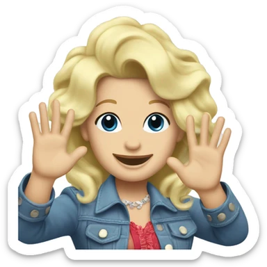 Dolly Parton high five sticker