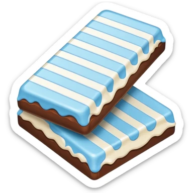 skyblue and white candy bar sticker