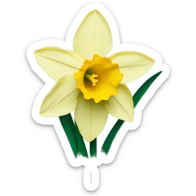 simple Daffodil emoji sticker