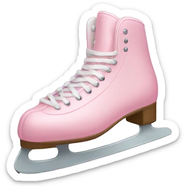 pastel pink ice skates sticker