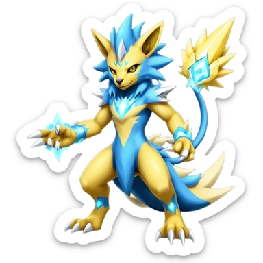 Shiny Epic Badass Manectric-Luxray-Zeraora-hybrid (Full body) sticker