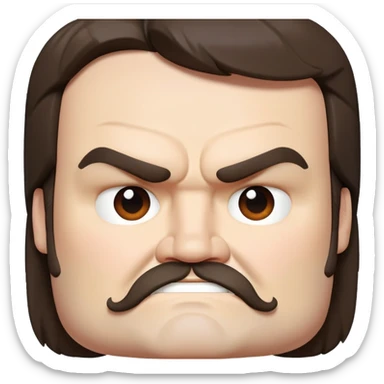 Jack Black at Steve from Minecraft sticker