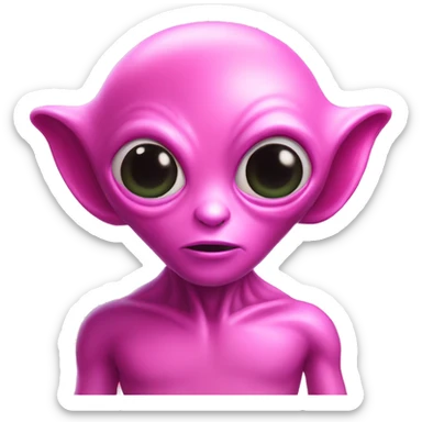 Pink alien 👽 sticker