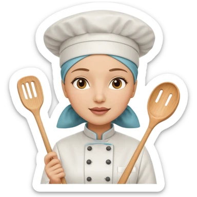 chef woman with hijab sticker
