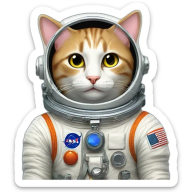 the cosmonaut cat sticker