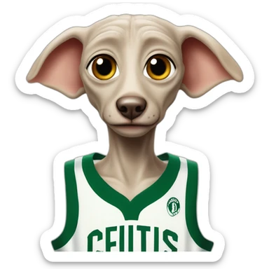  dobby wearing green boston celtics jersey sticker