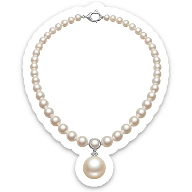 pearl necklace sticker