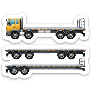 flat bed semi trailer with dual axles sticker