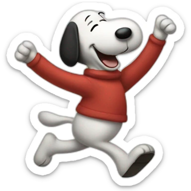 Happy dancing snoopy sticker