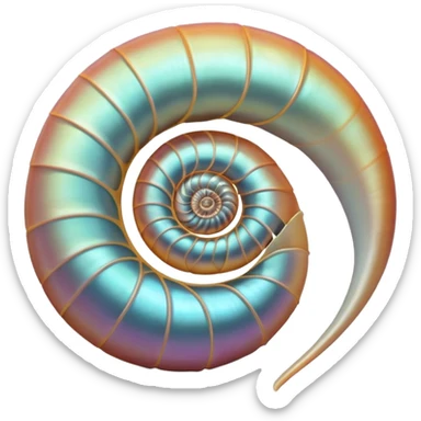 Nautilus shell sticker