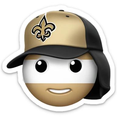 New Orleans saints baseball hat sticker