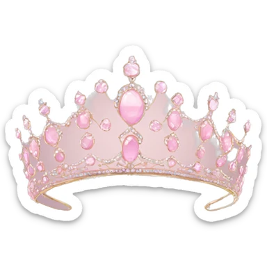 pale pink tiara sticker