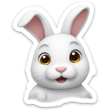 Bunny in snow sticker