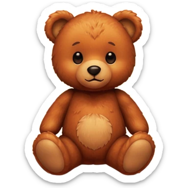 Teddy bear and sunset sticker
