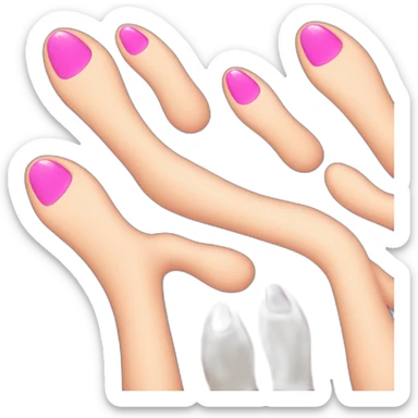Feet with long nail claws sticker