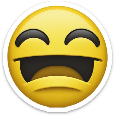 Yellow emoji face that is in love  sticker