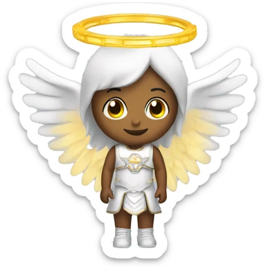 Angel with gear halo sticker