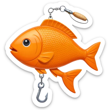 small fake bait fishing sticker