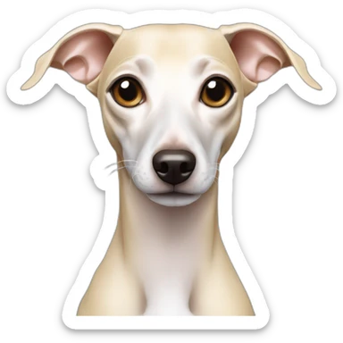 cream italian greyhound sticker