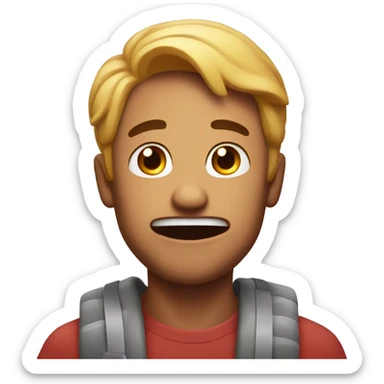 Amazed man while he's in love sticker