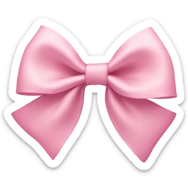 light pink bow on light pink bow sticker