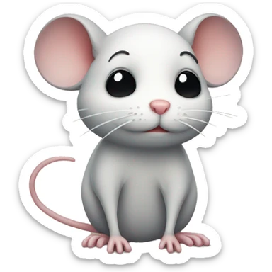 little sad mouse sticker