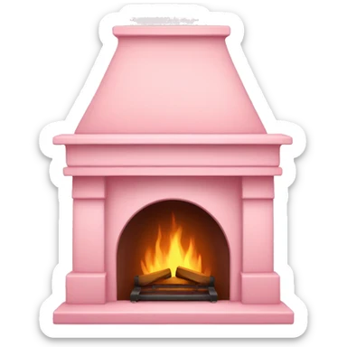 Light pink fireplace  sticker