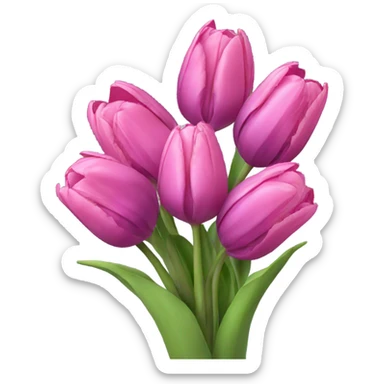 A bouquet of tulips sticker