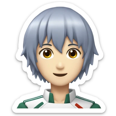 Male version of rei ayanami sticker