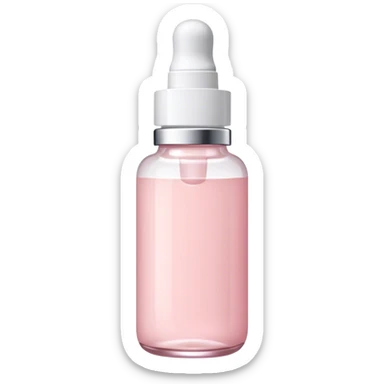 Pale pink serum bottle with white top sticker