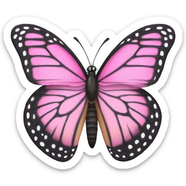A pink monarch butterfly  sticker