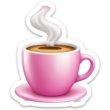 coffee in pink cup sticker