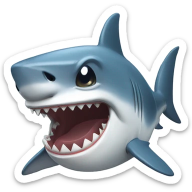 Crying shark sticker