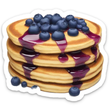 Stacked blueberry pancake sticker