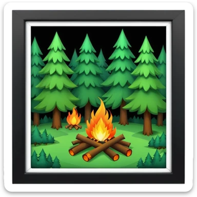 forest 🌲and bonfire 🔥 sticker
