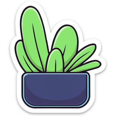 Sedum Pachyphyllum jelly bean plant succulent with thick tubular leaves sticker