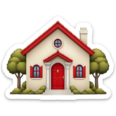 casa pequeña frontal sticker