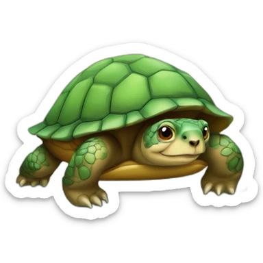 Une tortue sur une loutre sur un paresseux sticker
