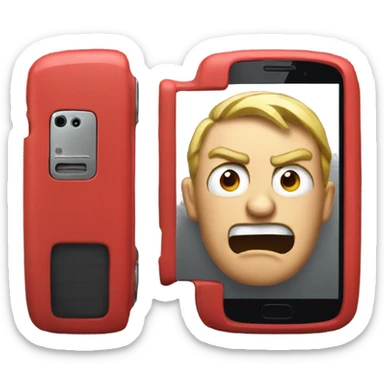 Furious Red smartphone  sticker