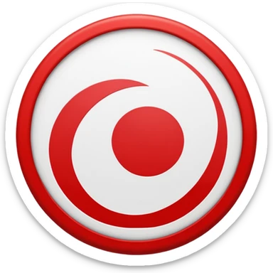 Shape: Solid red circle.

Text: Big white 35 in the middle, bold, slightly tilted. sticker