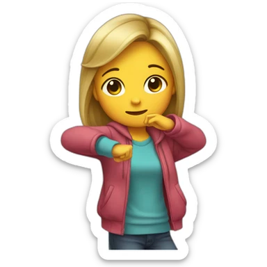 fille qui fait un dab sticker