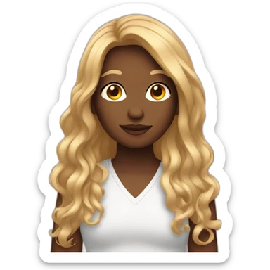 transwoman with long hair sticker