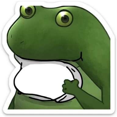skull bufo frog meme style sticker