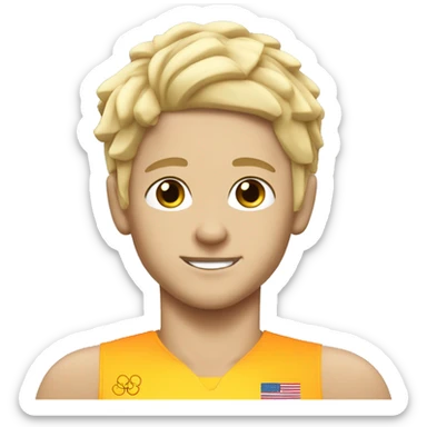 summer olympics waterpolo blonde boy sticker