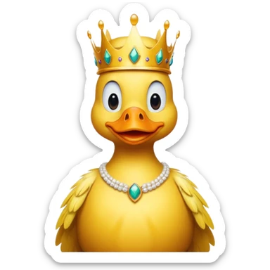 duck King, standing, with crown sticker