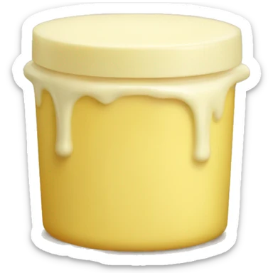 A tub of butter  sticker