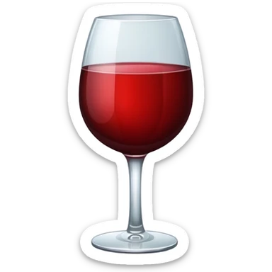 glass of wine in sticker style sticker