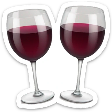 Wine glasses cheers sticker