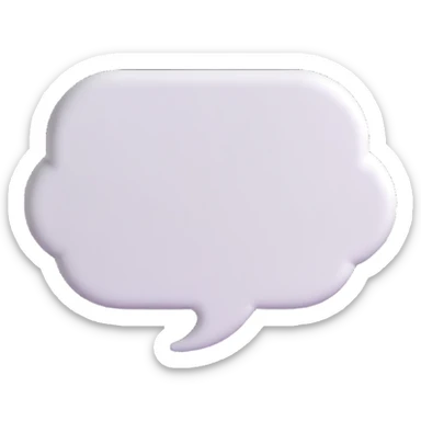 Thought speech bubble black and white sticker